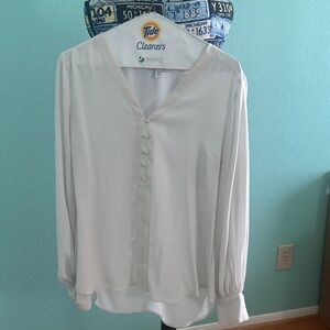 Express Cream Button-Down Blouse